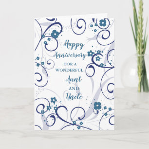 Moderne Tante und Onkel-Hochzeitstag Karte
