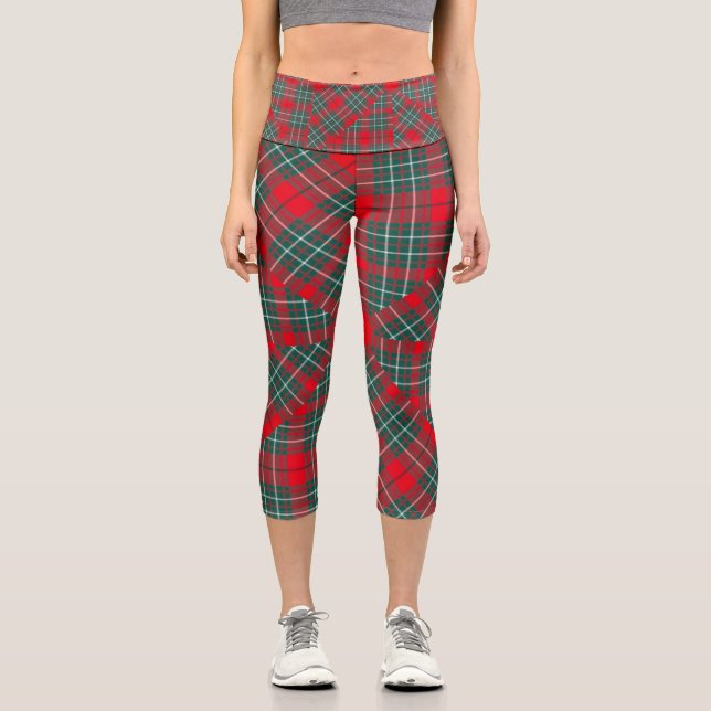 MODERNE TARTAN-LEGGINGS MIT KÜHLKLAN CAPRI LEGGINGS (Vorderseite)