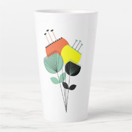 Moderne Tasse des Blumenkaffees