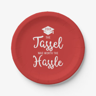 Moderne Tassel ist die Hassle Graduation Party wer Pappteller