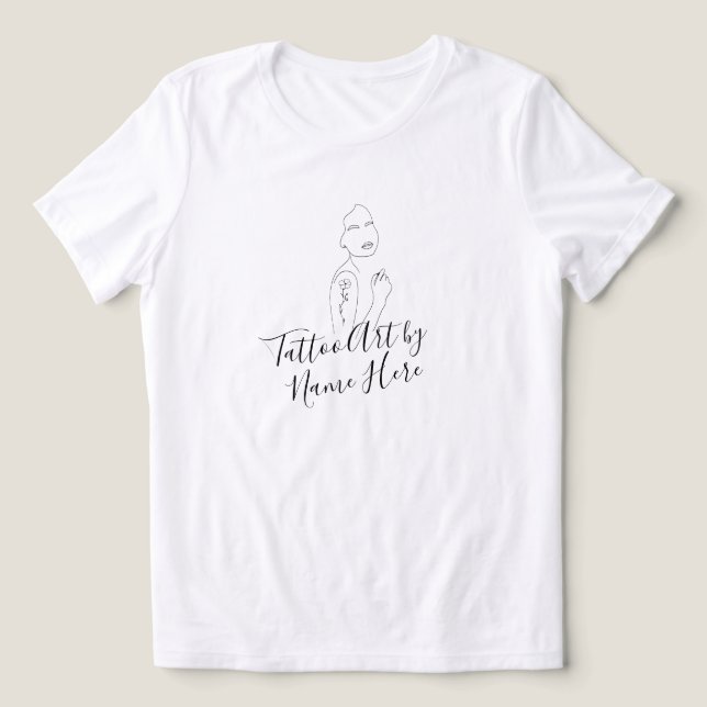 Moderne Tattoo-Kunstschrift-Signatur Tri-Blend Shirt (Design Vorderseite)