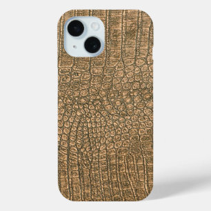 Moderne Taupe Croc Leather Textur Case-Mate iPhone Hülle