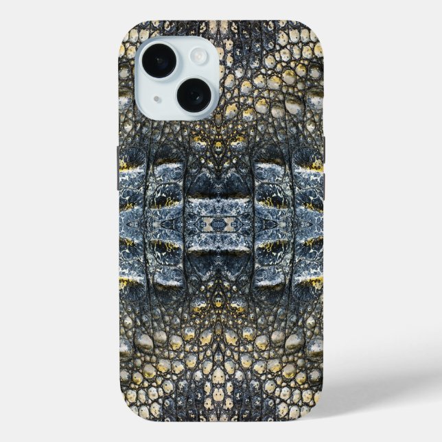 Moderne Taupe Croc Leather Textur Case-Mate iPhone Hülle (Rückseite)
