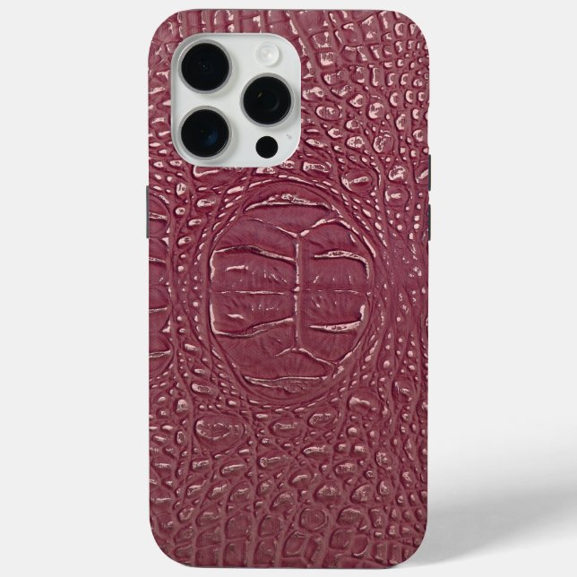 Moderne Taupe Croc Leather Textur Case-Mate iPhone Hülle (Rückseite)