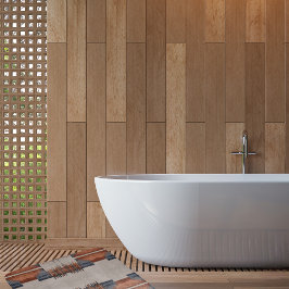 Moderne Taupe Denim und Rost Badematte