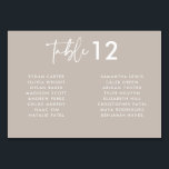 Moderne Taupe handgeschriebene Skriptnamen Hochzei Tischnummer<br><div class="desc">Moderne Taupe handgeschriebene Script-Gästennamen Wedding Tischnummer</div>