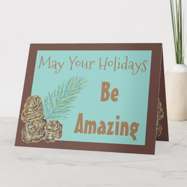 Moderne Taupe und Pflaume Karte (Vorderseite)