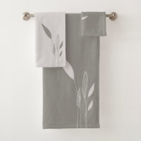 Moderne Taupe- und Tan-Tall-Blätter