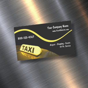 Moderne Taxi Magnetische Visitenkarten Visitenkarte