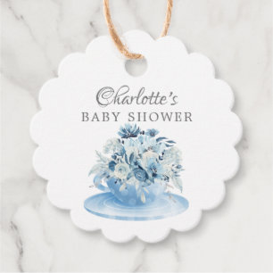 Moderne Tea Baby Showdusche Gefallen Tag Geschenkanhänger