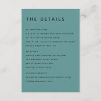 MODERNE TEAL-EDITORIAL-ALLCAPS-UMSCHLAGKARTE