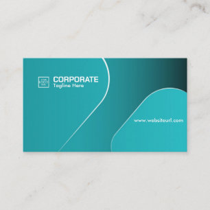Moderne Teal-Gradient-Unternehmensvorlage Visitenkarte