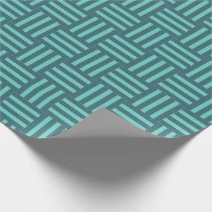 Moderne Teal-Korbmuster-Geschenkverpackungspapier Geschenkpapier