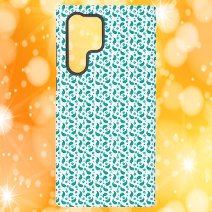 Moderne Teal-Paisley-Druck stilvolles florales Mus Samsung Galaxy Hülle