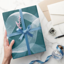 Moderne Tealblaue Wellenbewegung abstraktes Muster
