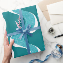 Moderne Tealblaue Wellenbewegung abstraktes Muster