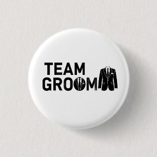 Moderne Team Bräutigam Hochzeitsgesellschaft Butto Button