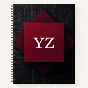 Moderne Tech-Raster Notizbuch