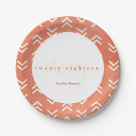 Moderne Teller der Burnt Orange Arrow Graduation P