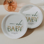 Moderne Teller für Grünpflanzen und Gold Baby-Dusc<br><div class="desc">Die neuen Teller mit ihren zauberhaften, modernen Grünpflanzen und goldenen Baby-Duschpapiere mit zarten Goldakzenten inmitten üppiger Blätter von Salbei-Eukalyptus-Blätter und Farnmotiven. Sein minimalistisches Design mit botanischen Elementen erinnert an einen böhmischen Reiz, der eine zauberhafte Atmosphäre schafft. Tauchen Sie ein in die ruhige Schönheit des Aquarells, während Sie auf eine feierliche...</div>