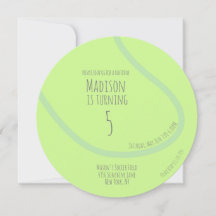 Moderne Tennis-Ball-Party Einladung