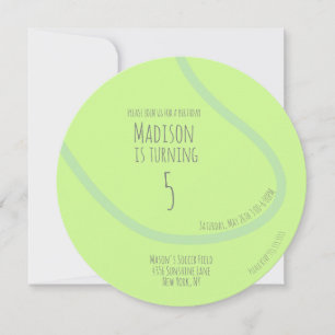Moderne Tennis-Ball-Party Einladung