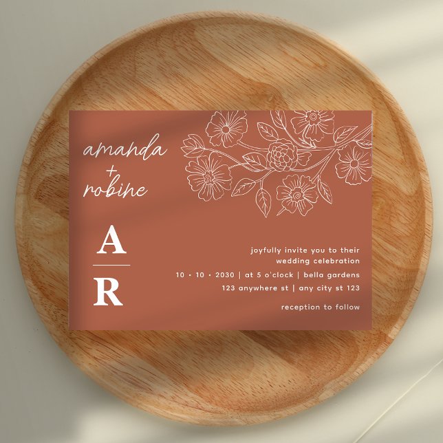 Moderne Teracota Einladung (Von Creator hochgeladen)