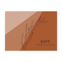Moderne Terra Cotta Wedding RSVP