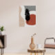Moderne Terracotta Abstrakt Botanische Landschaft Poster (Living Room 3)