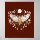Moderne Terracotta Abstrakt Moth Illustration Poster (Vorne)