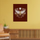 Moderne Terracotta Abstrakt Moth Illustration Poster (Living Room 2)