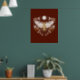 Moderne Terracotta Abstrakt Moth Illustration Poster (Living Room 1)