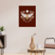 Moderne Terracotta Abstrakt Moth Illustration Poster (Living Room 3)