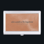 Moderne Terracotta Abstrakt Wasserfarbe Visitenkarten Dose<br><div class="desc">Moderne Terracotta Abstrakt Watercolor Berufliche Visitenkarte Case</div>