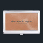 Moderne Terracotta Abstrakt Wasserfarbe Visitenkarten Dose<br><div class="desc">Moderne Terracotta Abstrakt Watercolor Berufliche Visitenkarte Case</div>