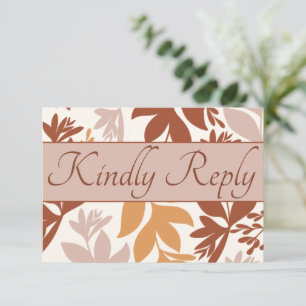 Moderne Terracotta Botanische UAWG Hochzeit RSVP Karte