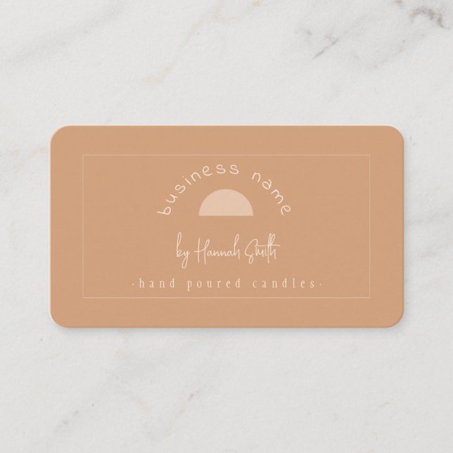 Moderne Terracotta Candle Business Card Visitenkarte (Vorderseite)