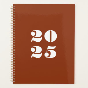 Moderne Terracotta Custom Year stilvolle Typografi Planer