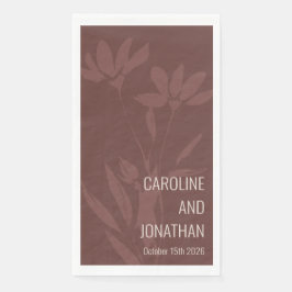 Moderne Terracotta, Flora und Fauna Serviette