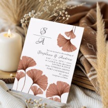 Moderne Terracotta-Ginkgo-Blatthochzeit