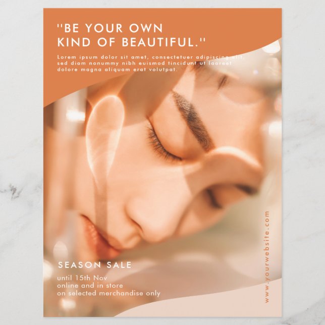 Moderne Terracotta & Pink Business Flyer (Vorne)