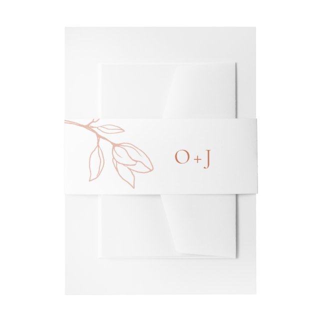 Moderne Terracotta Wedding Invitation Bly Band (Vorderseite Beispiel)