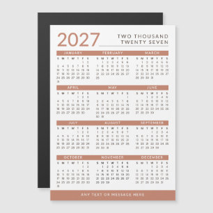 Moderne Terrakotta-Individualisierte 2027 Magnetka Magnetkarte