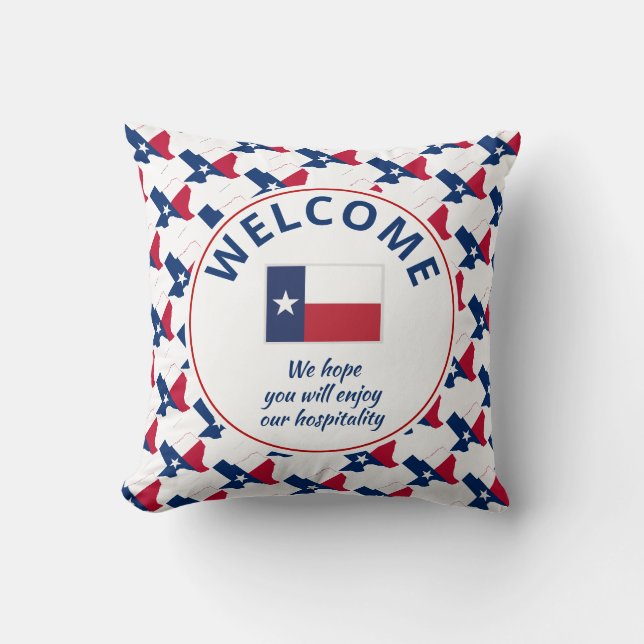Moderne TEXAS - Individuelle Begrüßung Kissen (Vorderseite)