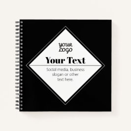 Moderne Textgestaltung & Ihr Logo editierbar Notizbuch
