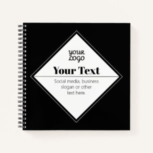 Moderne Textgestaltung & Ihr Logo editierbar Notizbuch