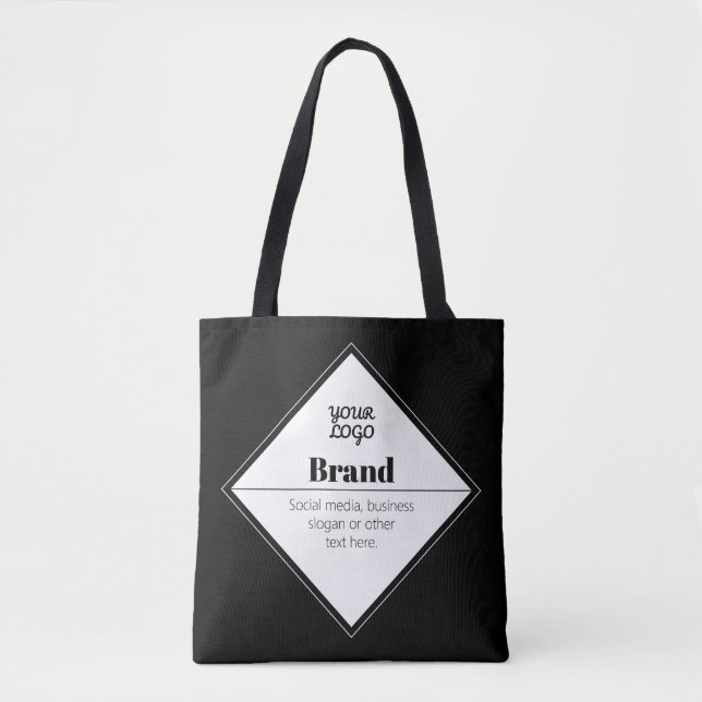Moderne Textgestaltung & Ihr Logo Tasche (Vorderseite)