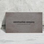 Moderne Texturstein dunkle Konstruktion Visitenkarte<br><div class="desc">Visitenkartendesign mit Texturhintergrund und fett dunklen Schriftart. Einfaches und elegantes Design für Baufirmen.</div>