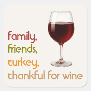 Moderne Thanksgiving-Typografie   Cozy Fall Sticke Quadratischer Aufkleber