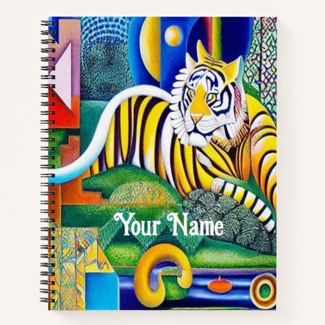 Moderne Tiger Art - Augenblick Notizbuch (Vorderseite)